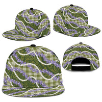 Green Hawaii Palaka Honohono Pikake Snapback Cap Hawaiian Orchid Lei Polynesian Pattern - Polynesian Pride
