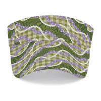 Green Hawaii Palaka Honohono Pikake Sun Visor Cap Hawaiian Orchid Lei Polynesian Pattern LT14 - Polynesian Pride