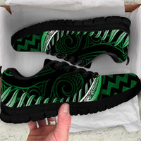 Green Matariki New Zealand Sneakers Maori Poutama Galaxy Vibes LT14 Green - Polynesian Pride
