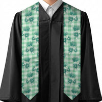 Green Palaka Hawaii Graduation Stole Hawaiian Lehua Blossoms LT05 - Polynesian Pride