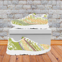 Green Palaka Hawaii Leis Sneakers Hawaiian-plaid Elegant Tropical Vibes LT14 Green - Polynesian Pride
