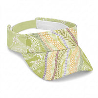 Green Palaka Hawaii Leis Sun Visor Cap Hawaiian-plaid Elegant Tropical Vibes LT14 Universal Fit Green - Polynesian Pride