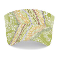 Green Palaka Hawaii Leis Sun Visor Cap Hawaiian-plaid Elegant Tropical Vibes LT14 - Polynesian Pride