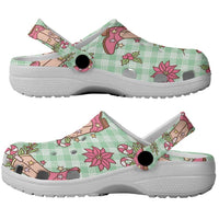 Green Paniolo Palaka Hawaiian Cowgirl Christmas Clogs Shoes - Polynesian Pride