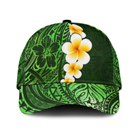 Green Polynesia Classic Cap Plumeria Tropical Leaves With Galaxy Polynesian Art LT14 Universal Fit Green - Polynesian Pride