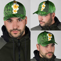 Green Polynesia Classic Cap Plumeria Tropical Leaves With Galaxy Polynesian Art LT14 - Polynesian Pride