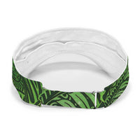 Green Polynesia Sun Visor Cap Plumeria Tropical Leaves With Galaxy Polynesian Art LT14 - Polynesian Pride