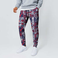 Guam Felis Pasgua Jogger Pants Pacific Patchwork Xmas Vibes - Polynesian Pride