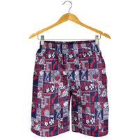 Guam Felis Pasgua Shorts for Men Pacific Patchwork Xmas Vibes LT9 - Polynesian Pride