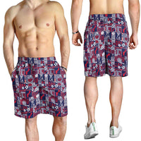 Guam Felis Pasgua Shorts for Men Pacific Patchwork Xmas Vibes LT9 - Polynesian Pride