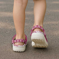 Hawaii Aloha Plumeria Lei Fuschia Palaka Clogs Shoes - Polynesian Pride