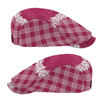 Hawaii Aloha Plumeria Lei Fuschia Palaka Jeff Hat - Polynesian Pride