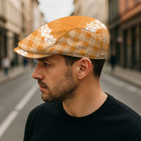 Hawaii Aloha Plumeria Lei Orange Palaka Jeff Hat - Polynesian Pride