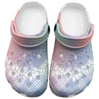 Hawaii Aloha Plumeria Lei Pastel Candy Palaka Clogs Shoes - Polynesian Pride