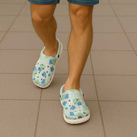 Hawaii Anthurium Tiare Pikake Lei Clogs Shoes Omaomao Lauhala Art Pattern LT01 - Polynesian Pride