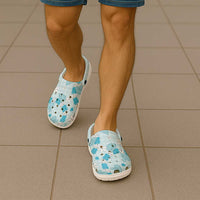 Hawaii Anthurium Tiare Pikake Lei Clogs Shoes UliUli Lauhala Art Pattern LT01 - Polynesian Pride