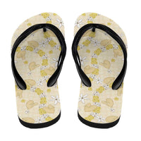 Hawaii Anthurium Tiare Pikake Lei Flip Flops Melemele Lauhala Art Pattern LT01 - Polynesian Pride