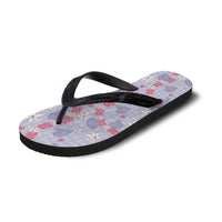 Hawaii Anthurium Tiare Pikake Lei Flip Flops Poni Lauhala Art Pattern LT01 - Polynesian Pride
