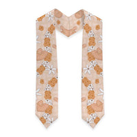 Hawaii Anthurium Tiare Pikake Lei Graduation Stole Alani Lauhala Art Pattern LT01 - Polynesian Pride