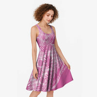 Hawaii Breadfruit Palaka Midi Dress Omaomao Ulaula Maile Lei - Polynesian Pride