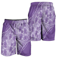 Hawaii Breadfruit Palaka Shorts for Men Poni Maile Lei LT9 - Polynesian Pride