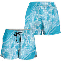 Hawaii Breadfruit Palaka Shorts for Women Polu Maile Lei LT9 - Polynesian Pride