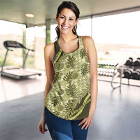 Hawaii Breadfruit Palaka Women Racerback Tank Omaomao Maile Lei LT9 - Polynesian Pride