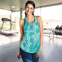 Hawaii Breadfruit Palaka Women Racerback Tank Polu Opal Maile Lei LT9 - Polynesian Pride