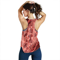 Hawaii Breadfruit Palaka Women Racerback Tank Ulaula Maile Lei LT9 - Polynesian Pride