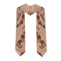 Hawaii Brown Hibiscus Pikake Lei Graduation Stole LT05 - Polynesian Pride