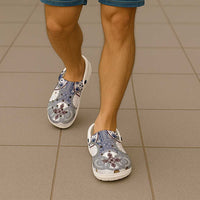 Hawaii Clogs Shoes Barkcloth Pattern Vintage Style - Polynesian Pride