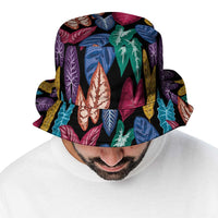 Hawaii Colorful Tropical Leaves Bucket Hat LT01 - Polynesian Pride