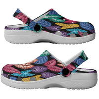Hawaii Colorful Tropical Leaves Clogs Shoes LT01 - Polynesian Pride