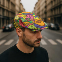 Hawaii Fruits Hippie Style Jeff Hat Vibrant Colorful LT01 - Polynesian Pride