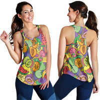 Hawaii Fruits Hippie Style Women Racerback Tank Vibrant Colorful LT01 - Polynesian Pride