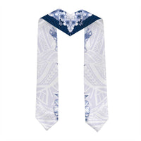 Hawaii Hibiscus Flowers Graduation Stole Blue Polynesian Pattern LT05 - Polynesian Pride