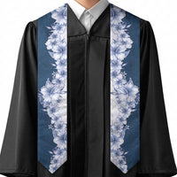 Hawaii Hibiscus Flowers Graduation Stole Blue Polynesian Pattern LT05 - Polynesian Pride