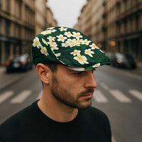 Hawaii Hibiscus Plumeria Green Jeff Hat Polynesian Pattern LT01 - Polynesian Pride