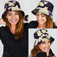 Hawaii Hibiscus Plumeria Purple Bucket Hat Polynesian Pattern LT01 - Polynesian Pride