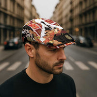 Hawaii Japanese Culture Black Jeff Hat Spring Cranes Aloha Pattern LT01 - Polynesian Pride