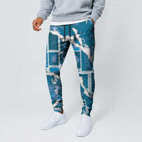 Hawaii Japanese Culture Blue Jogger Pants Spring Cranes Aloha Pattern LT01 - Polynesian Pride