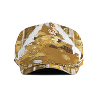 Hawaii Japanese Culture Gold Jeff Hat Spring Cranes Aloha Pattern LT01 Gold - Polynesian Pride