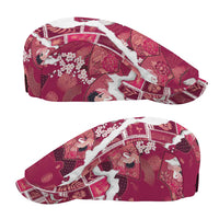 Hawaii Japanese Culture Pink Jeff Hat Spring Cranes Aloha Pattern LT01 - Polynesian Pride