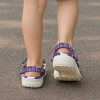 Hawaii Japanese Culture Purple Clogs Shoes Spring Cranes Aloha Pattern LT01 - Polynesian Pride