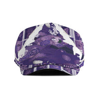 Hawaii Japanese Culture Purple Jeff Hat Spring Cranes Aloha Pattern LT01 Purple - Polynesian Pride