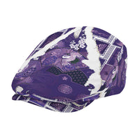 Hawaii Japanese Culture Purple Jeff Hat Spring Cranes Aloha Pattern LT01 - Polynesian Pride