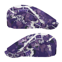 Hawaii Japanese Culture Purple Jeff Hat Spring Cranes Aloha Pattern LT01 - Polynesian Pride