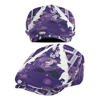 Hawaii Japanese Culture Purple Jeff Hat Spring Cranes Aloha Pattern LT01 - Polynesian Pride