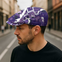 Hawaii Japanese Culture Purple Jeff Hat Spring Cranes Aloha Pattern LT01 - Polynesian Pride