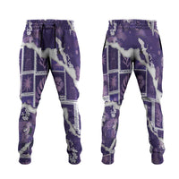 Hawaii Japanese Culture Purple Jogger Pants Spring Cranes Aloha Pattern LT01 Purple - Polynesian Pride